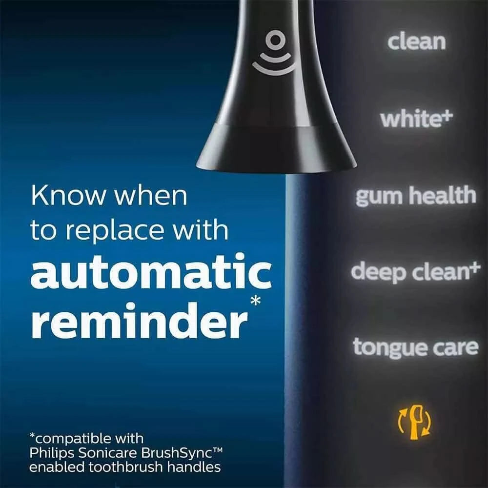 Philips Sonicare W Diamond Clean Optimal White Toothbrush Heads Black, 4 pack