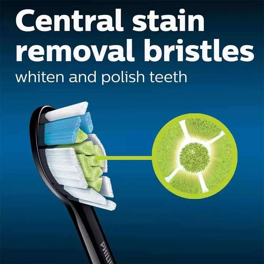Philips Sonicare W Diamond Clean Optimal White Toothbrush Heads Black, 4 pack